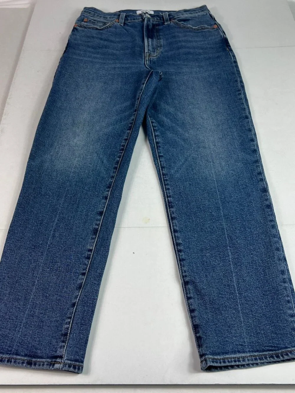 Pistola Jeans Women's 27x25* Charlie High Rise Straight Crop Blue Denim Tag 27